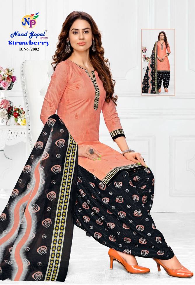 Nand Gopal Strawberry 2 Cotton Printed Casual Daily Wear Dress Material Collection